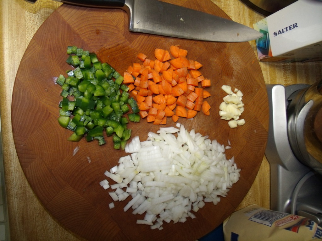 Chop the vegetables small or puree big ones at the end