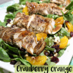 Cranberry orange spinach salad with chicken | One Mama's Daily Drama