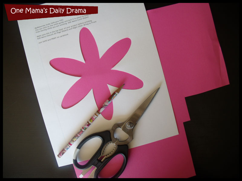 Step 2: trace the template onto the paper