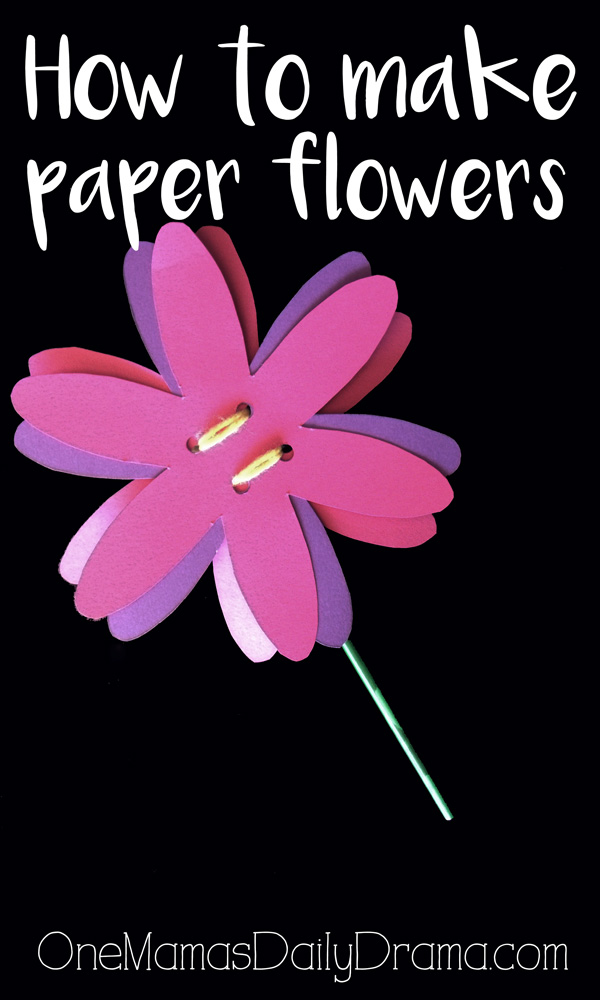 How to make paper flowers | printable flowers to cut out from OneMamasDailyDrama.com