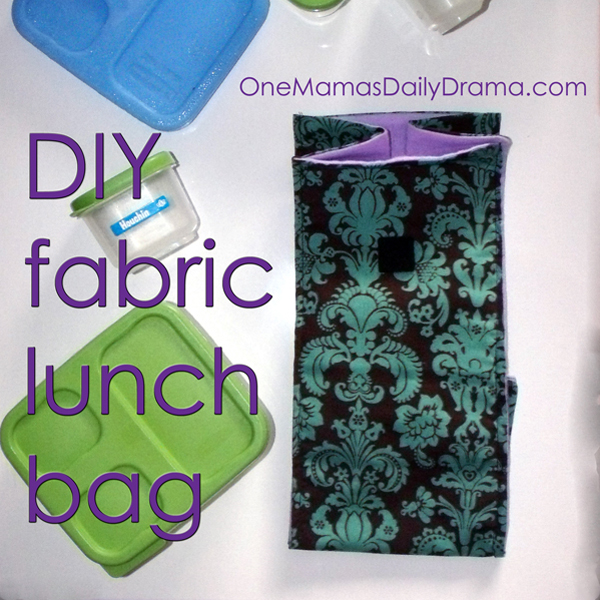 DiY fabric lunch bag | One Mama's Daily Drama --- Sew a fabric lunch bag to hold the Rubbermaid Lunch Blox tubs.