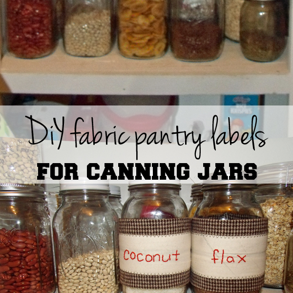 Diy fabric pantry labels for canning jars | One Mama's Daily Drama --- These are so cute! I love the retro decorating and it keeps the pantry staples fresh for a long time.