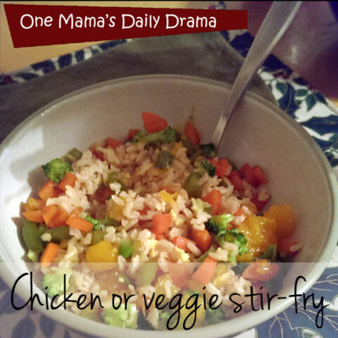 Stir-fry two ways: chicken or vegetable | One Mama's Daily Drama