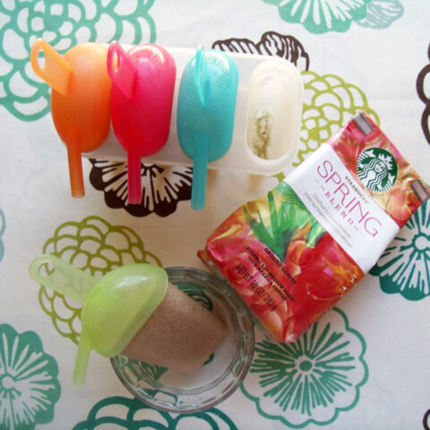 Coffee ice pops with Starbucks Spring Blend