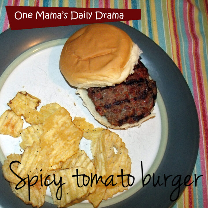 Spicy tomato burger | One Mama's Daily Drama