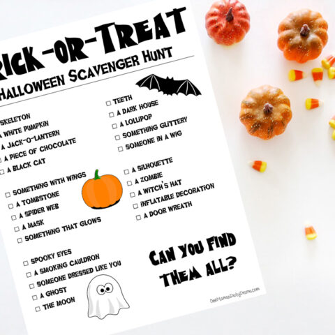 Image for Printable Halloween Scavenger Hunt for Kids