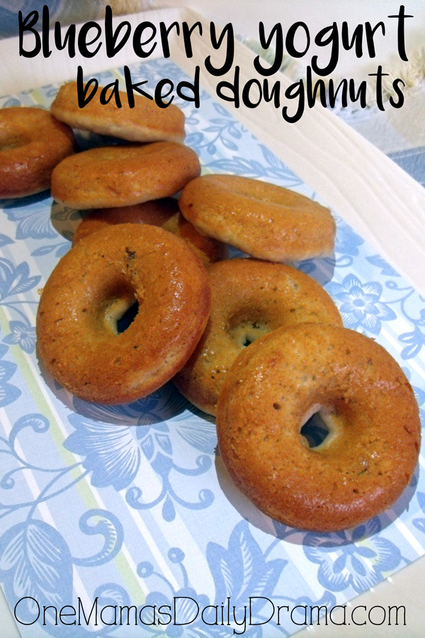 Blueberry yogurt baked doughnuts recipe
