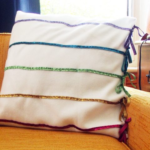 Image for DIY Rainbow Ribbon Pillow