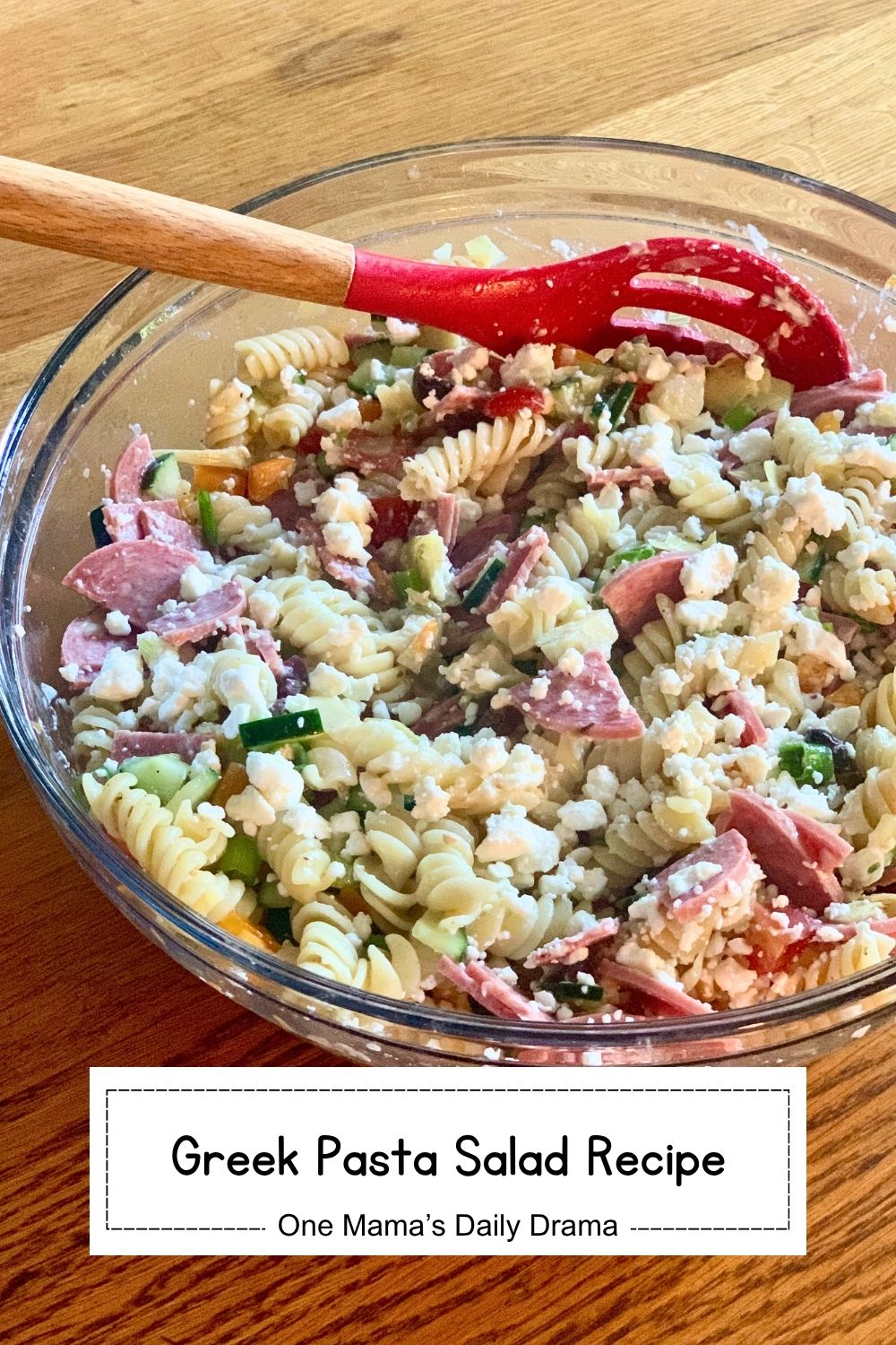 Greek pasta salad recipe.