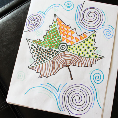 Image for 6 Fall Zentangle Coloring Sheets