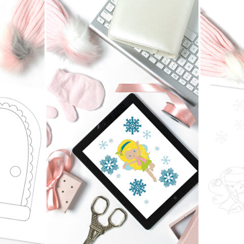 Image for 3 Christmas Fairy Coloring Pages