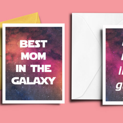 geeky Mother's Day card for Star Wars and Star Trek moms