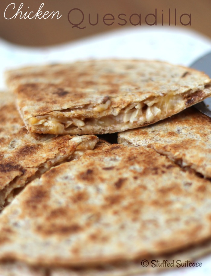 Chicken quesadillas from Stuffed Suitcase
