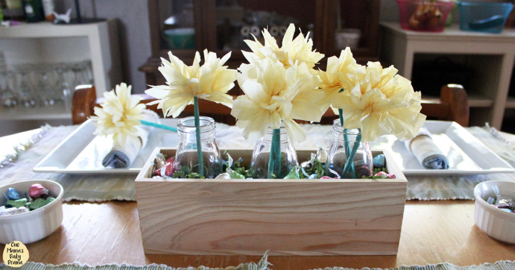 DiY spring tissue paper flowers | Easter centerpiece home decor