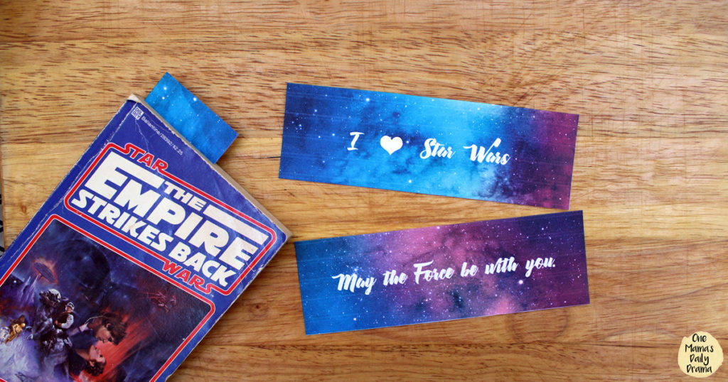 Printable Star Wars bookmarks with quotes from "The Force Awakens"