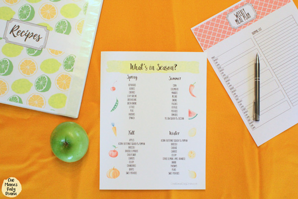 Eating seasonally just means eating fresh produce when it's at its best.