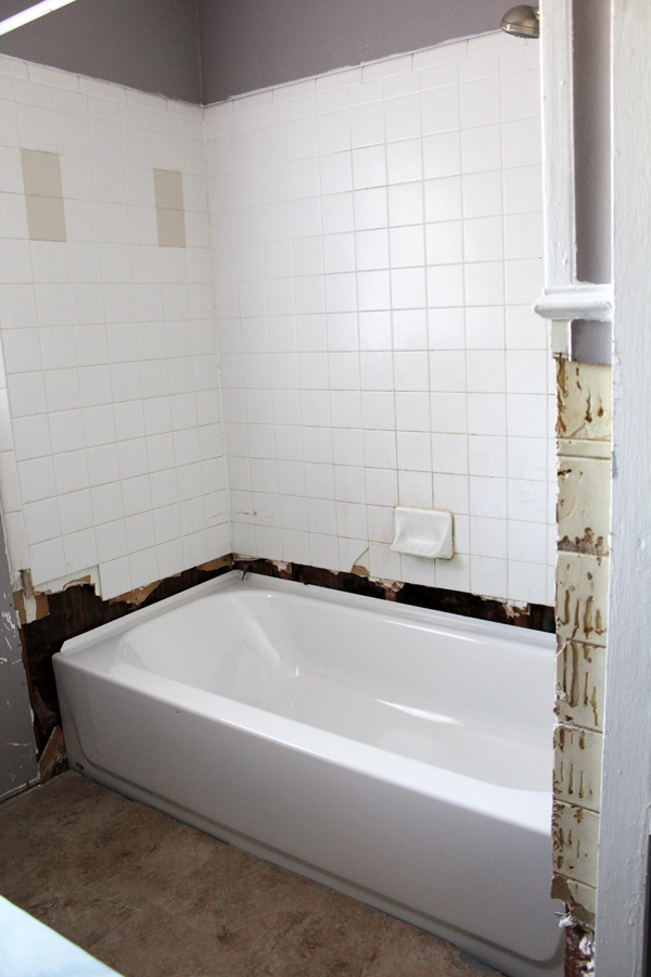 bathroom remodel: shower view after