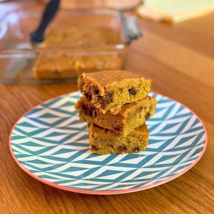 Pumpkin chocolate chip bars.