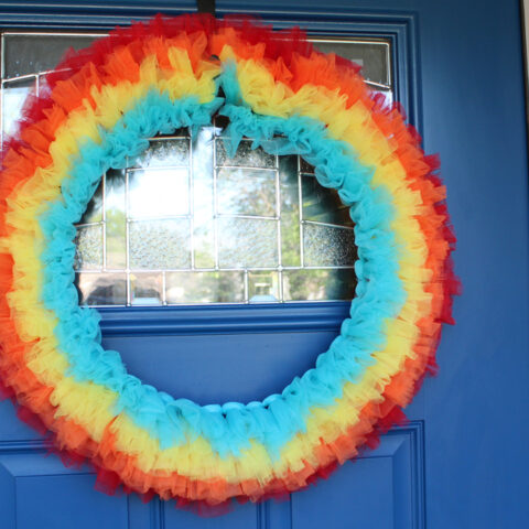 Image for Tulle Rainbow Wreath