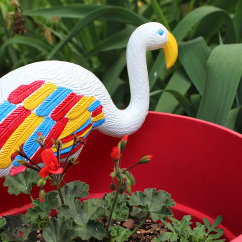 Image for DIY Painted Yard Flamingo