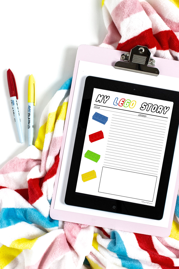 "My LEGO Story" graphic on an iPad screen