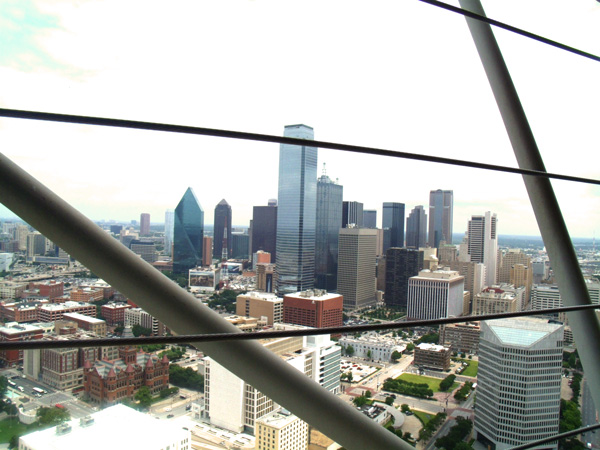 downtown Dallas seen from the top of Reunion Tower