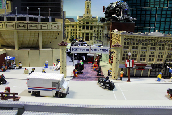 The Fort Worth Stockyards recreated in LEGO bricks and minifigures at LEGOLAND Discover Center