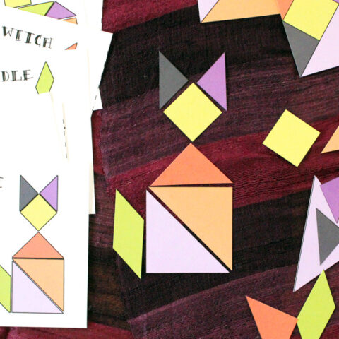Image for Fun Printable Halloween Tangrams Kids Activity
