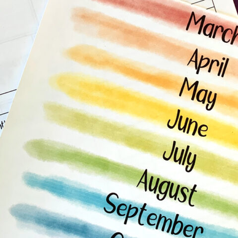 Image for Month Name Planner Stickers