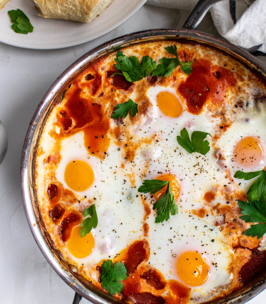 Baked eggs with ricotta from Carolyn's Cooking.