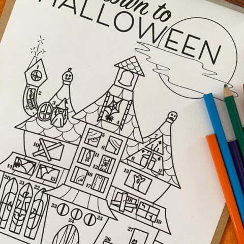 Image for Halloween Countdown Calendar Printable