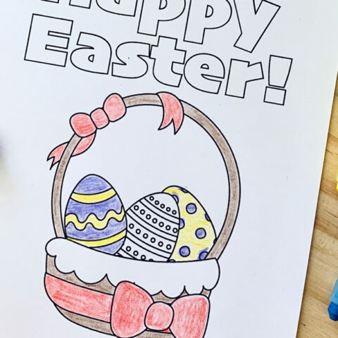 Image for Print and Color Easter Card