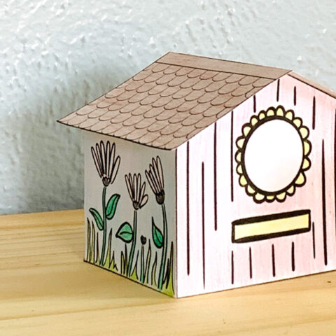 Image for Spring Birdhouse to Color and Build