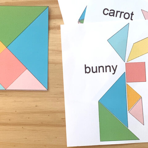 Image for Printable Easter Tangrams Activity for Kids