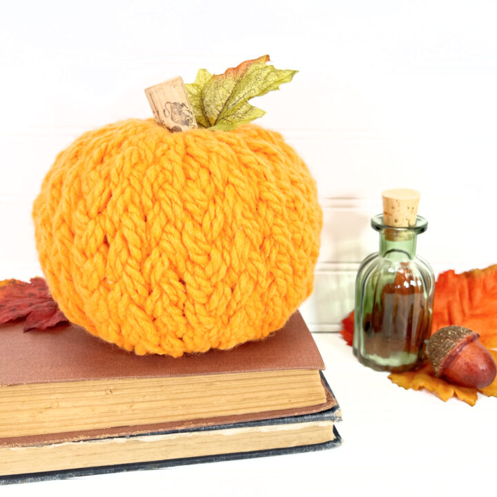 Image for Yarn pumpkin DIY decor