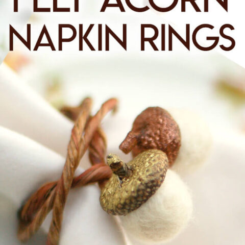 Image for Felt acorn napkin rings