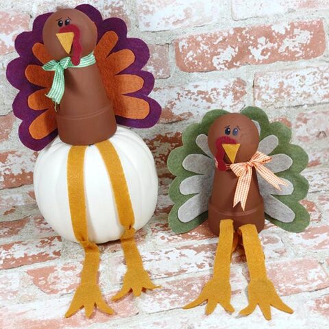 Image for Clay pot turkeys craft