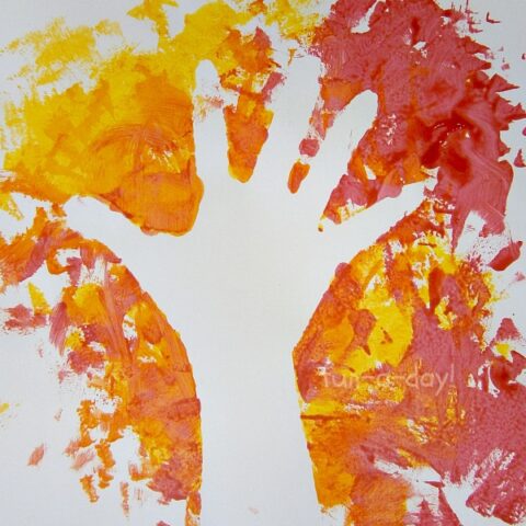 Image for Negative space handprint art