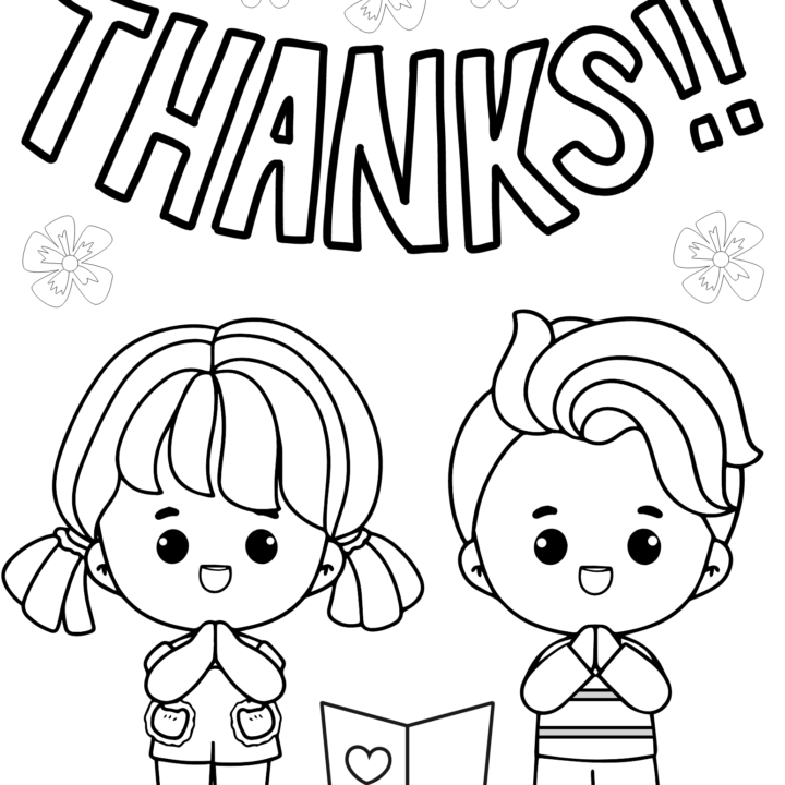 Image for Thank You Coloring Pages for Kids and Adults
