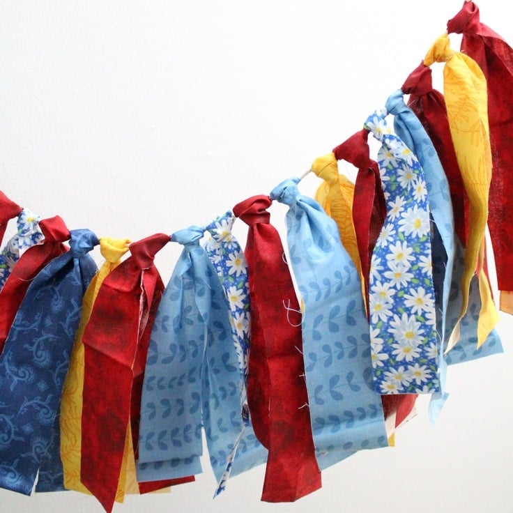 Image for DIY Fabric Garland No-Sew Scrap Project