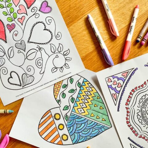 Image for 3 Valentine's Day Coloring Pages