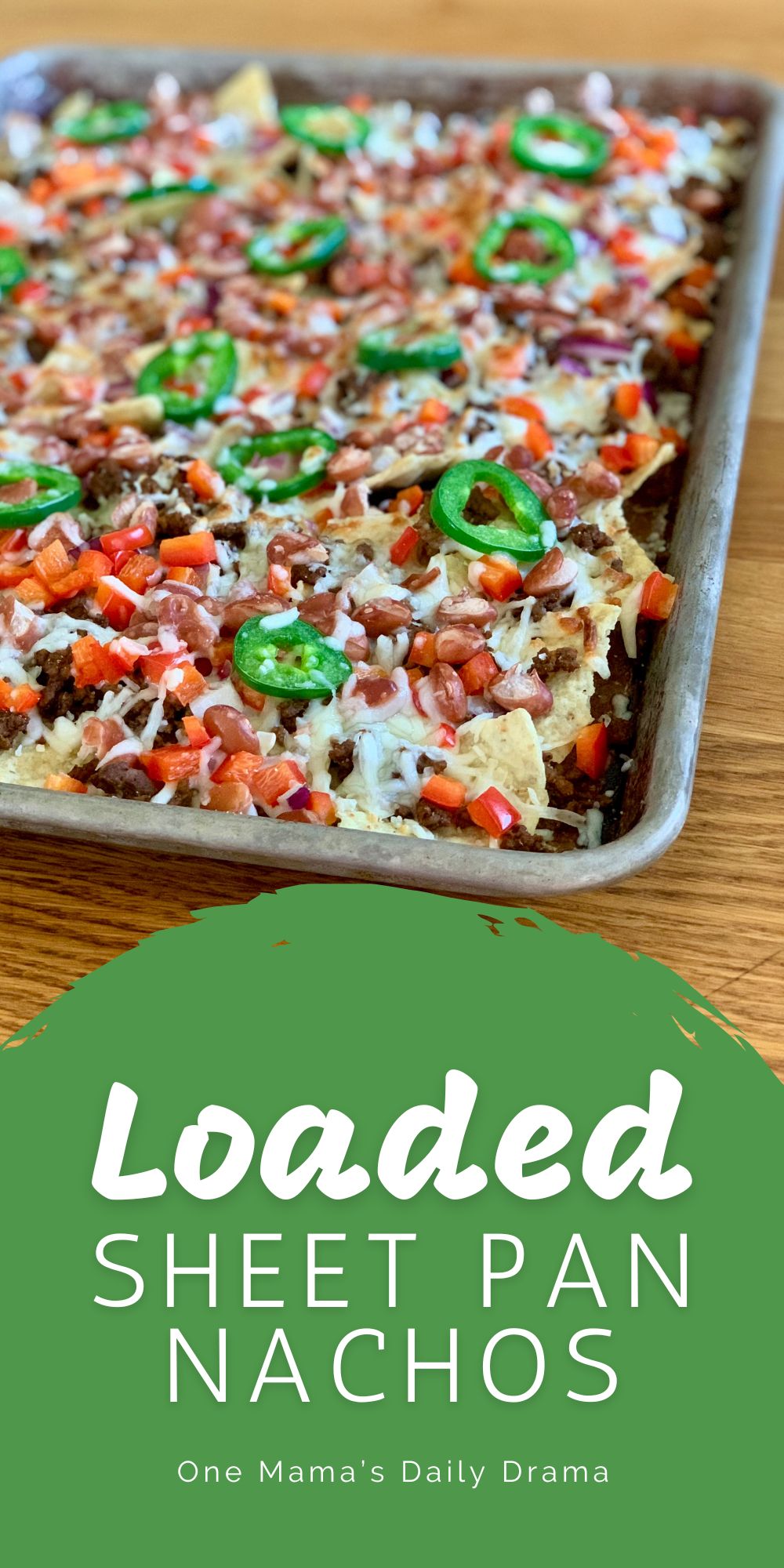 Loaded sheet pan nachos.