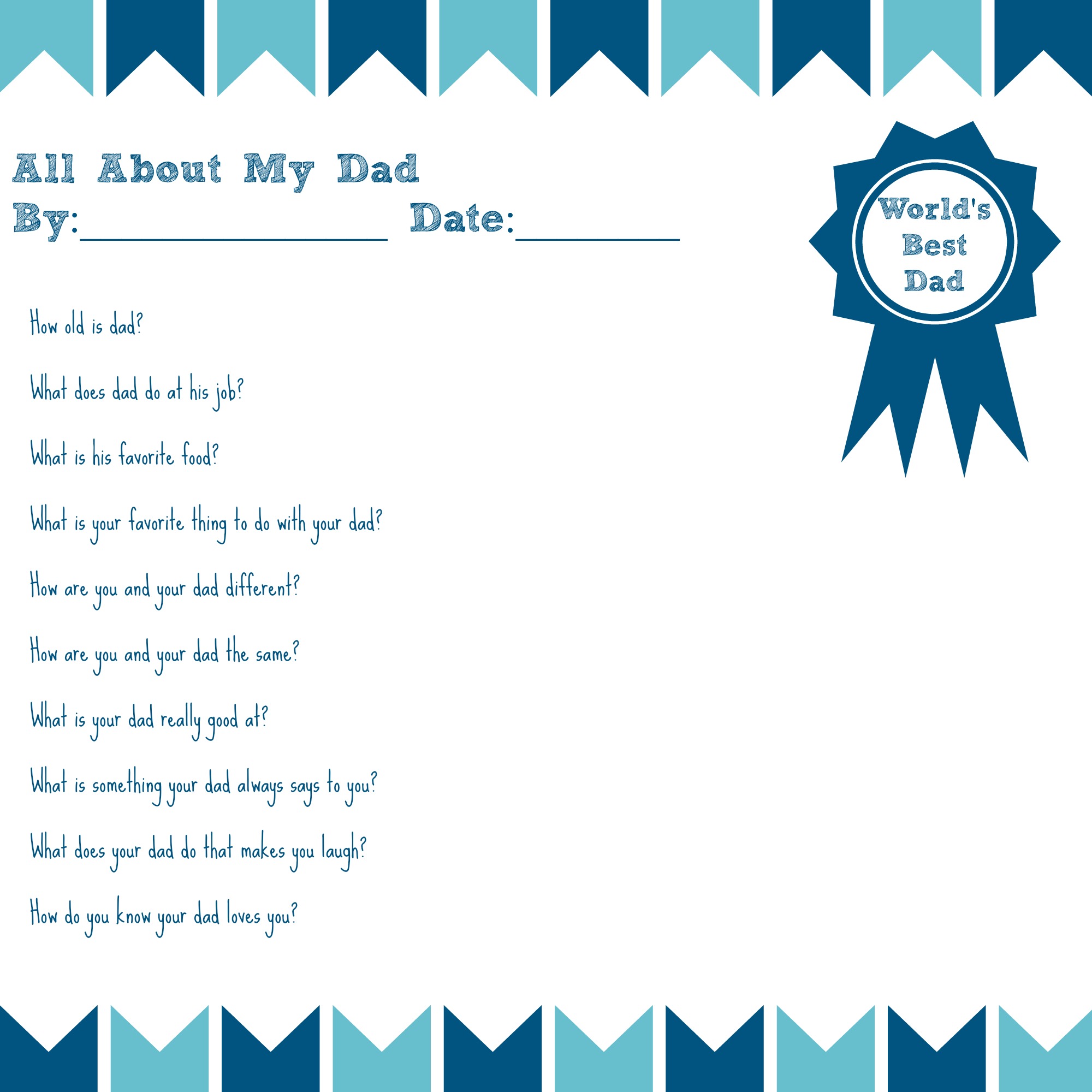 Image for All About Dad Questionnaire
