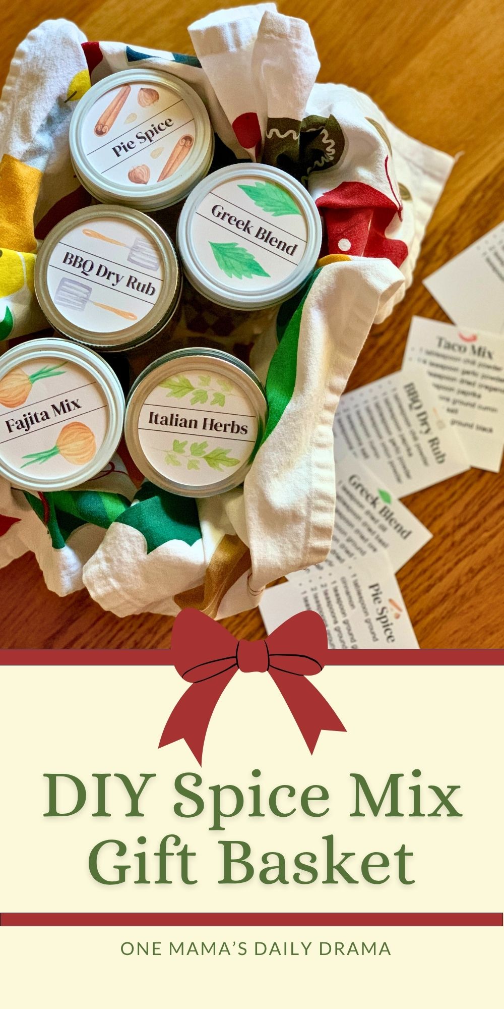 DIY spice mix gift basket.
