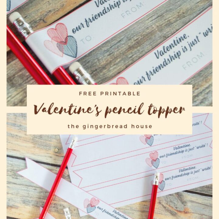 Image for Valentine’s pencil topper flags