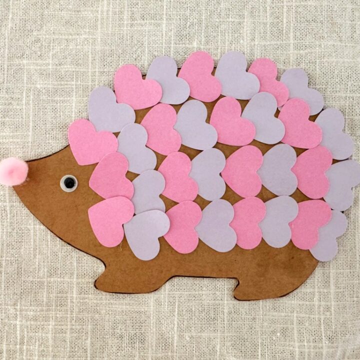 Image for Heart Hedgehog Printable Valentine’s Day Craft