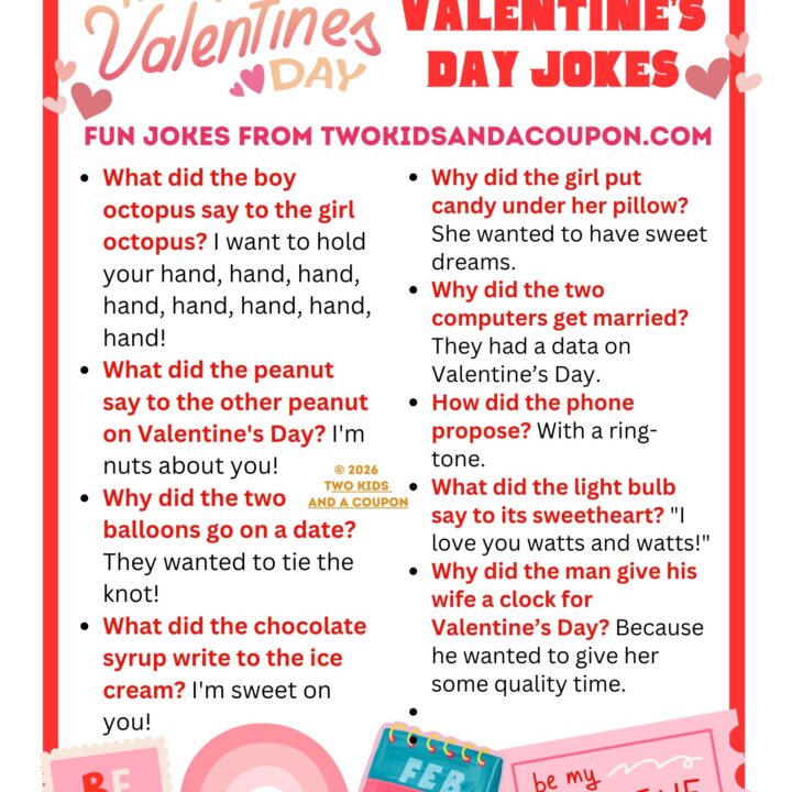 Valentine's Day jokes.