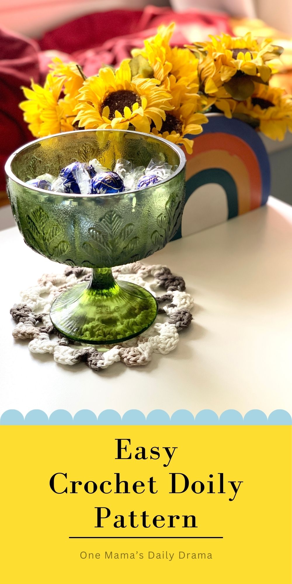 Easy crochet doily pattern.