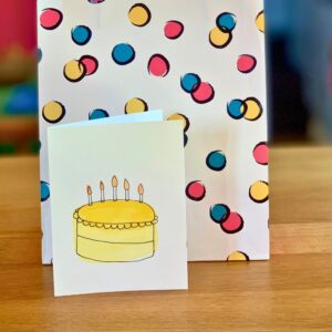 How to paint watercolor birthday cards.