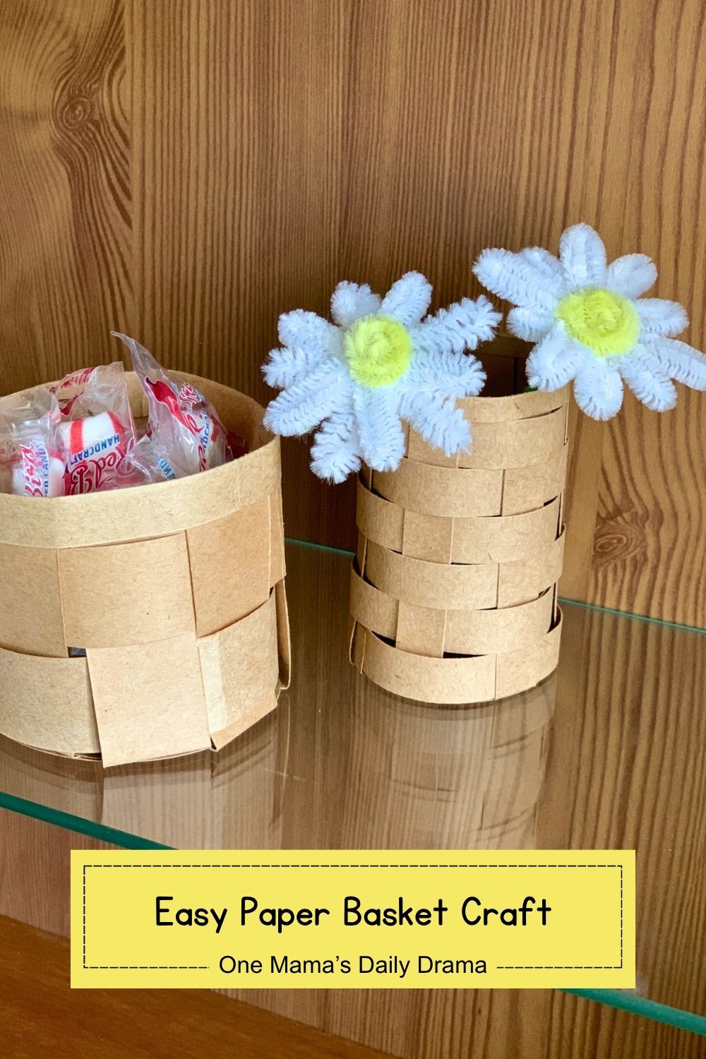 Easy paper basket craft.